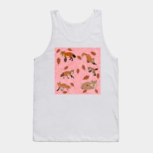 Red Foxes in Pink Tank Top